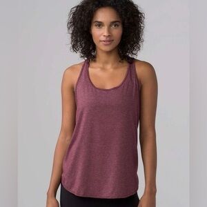 Lululemon 105 Singlet Heathered Bordeaux Drama Size 6